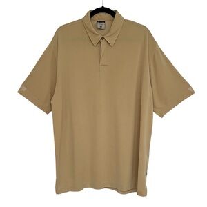 Columbia tan men’s short sleeve casual polo shirt